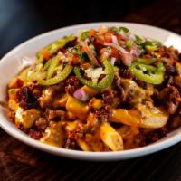 Chilltown Fries · Chili, Cheese, Bacon, & Jalapenos