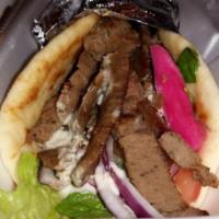 Beef and Lamb Gyro Wrap Combo · Comes with a choice of style, side, and drink.