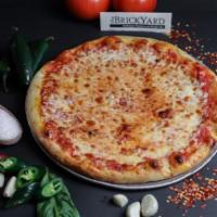 Cheese Pizza · 12” thin crust, house tomato sauce & our secret cheese blend.