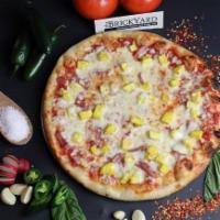 Hawaiian Pizza · Tomato sauce, Canadian bacon, fresh pineapple & mozzarella cheese