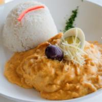 Aji de Gallina · Yellow pepper cream, white cheese