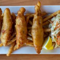Fish & Chips · This amazing dish is made with Cod fish fried with beer battered, served with our cole slaw,...