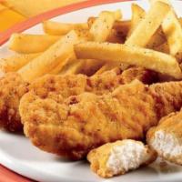 Fried Chicken Tenders 4pc with Fries · 4 pieces fried chicken tenders.