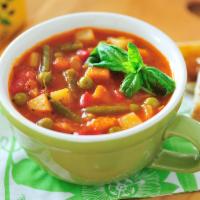 Veg Soup · Freshly made soup with mixed vegetables, black pepper and other organic herbs.