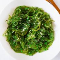 Seaweed Salad · Fresh seaweed, sesame oil, red chili pepper topped with sesame seeds.
