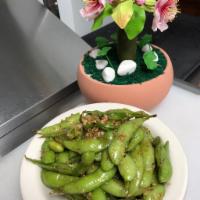 Garlic Edamame · Soybeans.