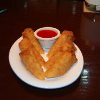 Egg Rolls · Deep fried with pork or vegetables.  3 pieces