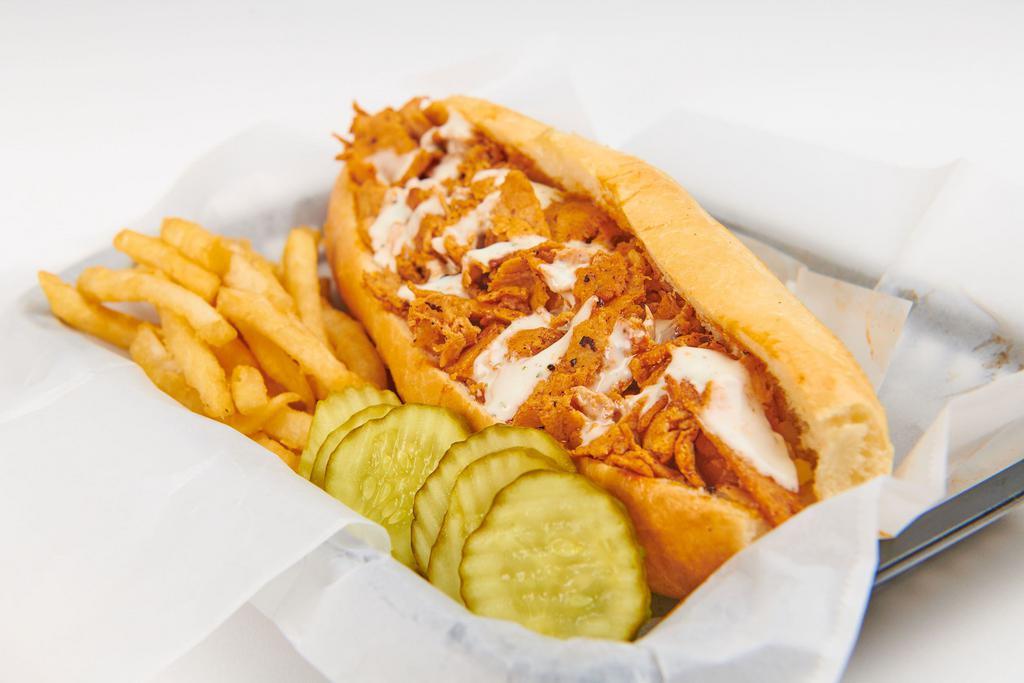 Buffalo Chicken Family Sandwich Combo  · Comes with a choice of dip. Served with fries and drink combo.