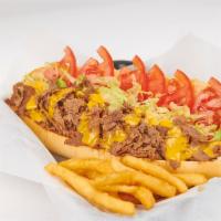 Little Joey's Sandwich · A cheese steak hoagie with lettuce and tomato.
