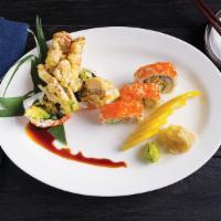Spider Roll · 5 pieces. Deep fried soft shell crab.