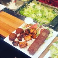 Mixed Grill · A combination plate with a choice of three Halal meats. Served with green salad and your cho...