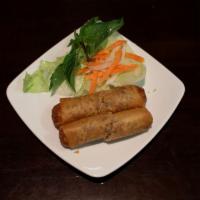 1. Cha Gio · 2 pieces. Spring rolls with shrimp and pork.