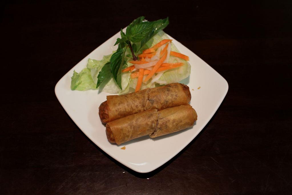 1. Cha Gio · 2 pieces. Spring rolls with shrimp and pork.