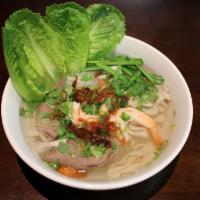 56. Hu Tieu Nam Vang · Rice noodle soup in nam vang style.