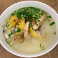 57. Hu Tieu Ga Tuoi · Rice noodle soup with fresh chicken.