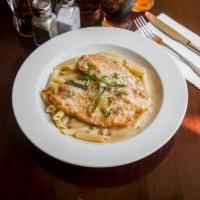 Chicken Francaise · Served with choice of pasta. 