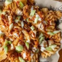 DWG Ultimate Waffle Fries · House popular. DWG's famous waffle fries. Fried golden crisp, topped with DWG boneless chick...