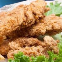 Chicken Basket · Hand-breaded, fresh, never-frozen, chicken. Your choice of quantity. Extra sauces on the sid...