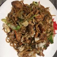 Chicken Yakisoba · Egg noodles with chicken and veggies