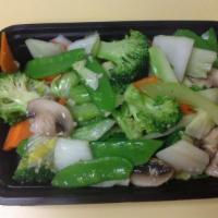 V1. Mix Vegetables · Served with steamed rice.
