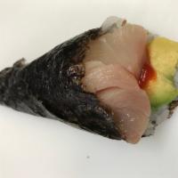 Spicy yellow tail hand roll · 2pcs hand roll