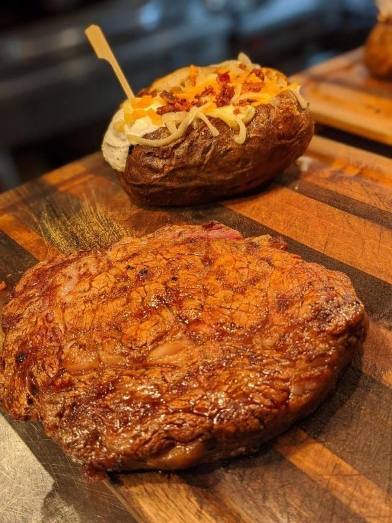 16 oz. Rib Eye · Served with a baked potato topped with chives, butter and sour cream.