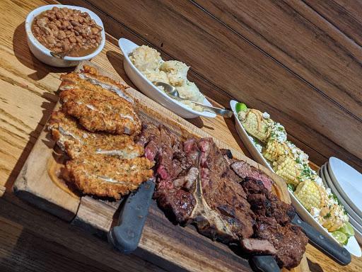 West Texas Feast · A 20 porterhouse, two chicken breasts grilled or fried, and your choice of 12 oz sirloin or 2 tilapia filets. Served with family portion of vegetables, mashed potatoes and Mexican corn. (FEEDS 3-4)