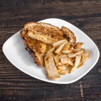 Kiddies Grilled Cheese · Grilled hoagie roll with cheddar cheese.  Served with slap chips.