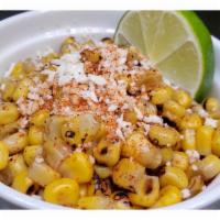 Esquites · Mexican street corn cups. Smoky, sweet, spicy and tangy charred corn off the cob slathered w...