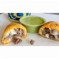 Grilled Steak and Cheese · Paired with a side of jalapeno lime sauce. Gluten free.