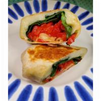 Roasted Peppers, Spinach and Cheese Rollo · 8