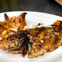 Shrimp and Whole Red Snapper · 