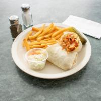 Buffalo Wrap  · Chicken tenders tossed in traditional buffalo sauce, shredded lettuce, diced tomatoes, and o...