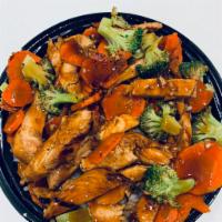NEW!! Korean BBQ Bowl · Chicken breast, carrots, broccoli, rice and zesty Korean BBQ sauce.