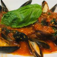 Cozze all Tarantina (Dinner) · Sauteed black mussels in white wine sauce or tomato broth.