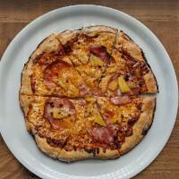 Canadian Bacon and Pineapple Pizza · Tomato sauce, and mozzarella.