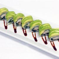 Caterpillar Roll · In: Imitation Crab, Eel, Cucumber
Out: Avocado