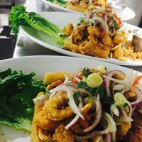 Jalea Mixta · Mixture of crispy seafood, fish, shrimps, calamari, clams, yucca and salsa criolla served wi...