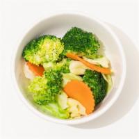 Steamed Veggies · broccoli, cabbage, carrot.