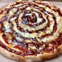 My Texas Pizza · BBQ chicken, mozzarella cheese and pizza sauce. Chef's suggestion: add jalapeno.