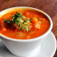 Minestrone Soup Bowl · Hearty vegetable soup.