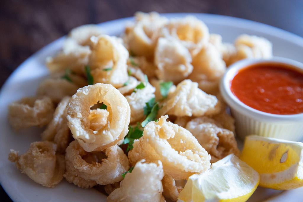 Fried Calamari · Pomodoro sauce.