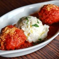 Nonna's Meatballs · Pomodoro, Parmigiano and fresh Brooklyn ricotta. 