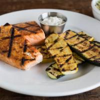 Grilled Salmon Entree · Low carb.