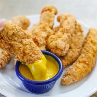 Crunchy Chicken Fingers · Choice of Dipping Sauce.