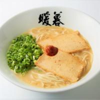 Vegan Classic Ramen · Our signature vegan broth topped with 2 slices of tofu and green onions.