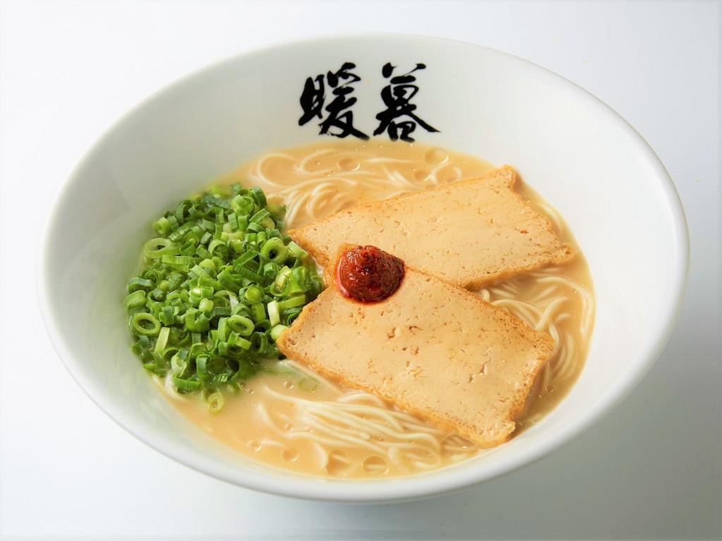 Vegan Classic Ramen · Our signature vegan broth topped with 2 slices of tofu and green onions.