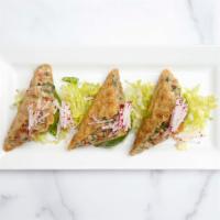 Yellow Tail Tacos Brunch · Crispy tacos, yellow tail snapper, cilantro, red jalapeno, red onion, avocado, soy sauce, gi...