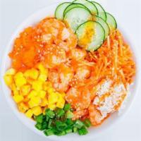 Aloha Bowl · Raw icon. Salmon shoyu, ahi shoyu with sushi rice topped off with avocado, seaweed salad, an...