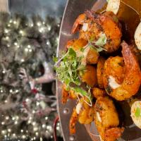 Ajillo Shrimp Chorizo · Perfect Combination of jumbo shrimps and smoked chorizo, Sautee in garlic wine sauce, served...